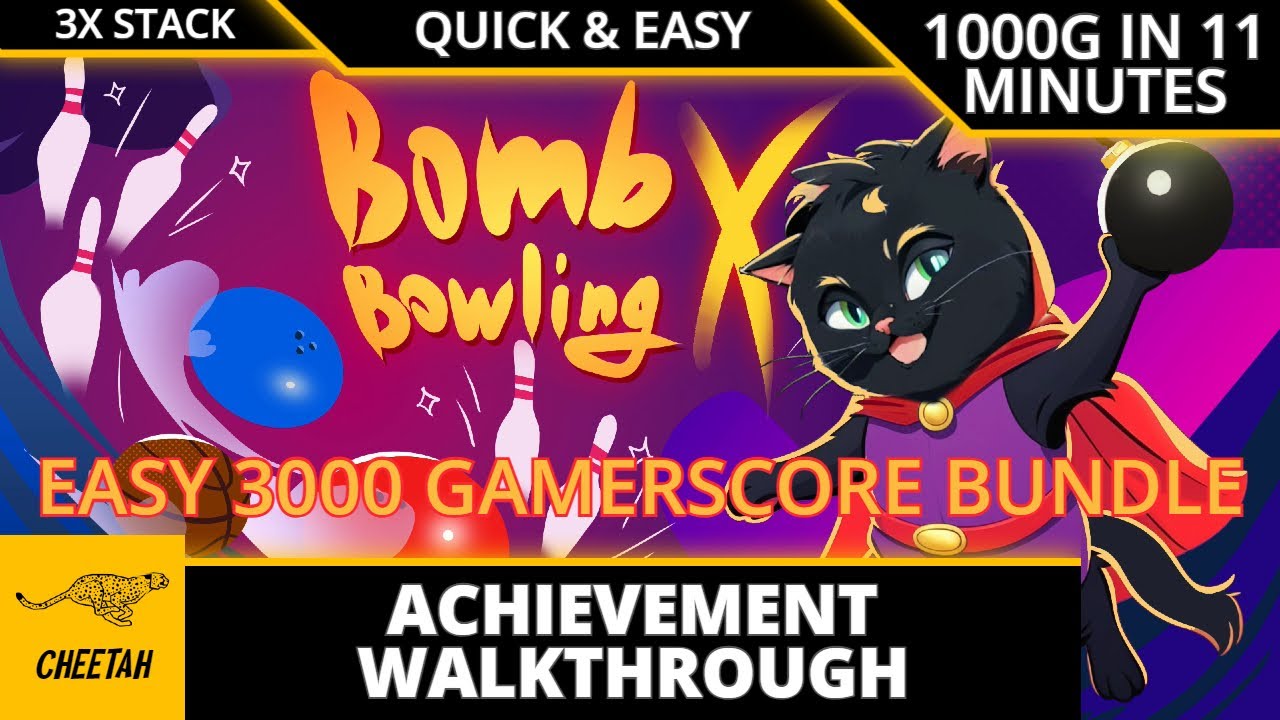 Bomb Bowling X - Achievement Walkthrough (1000G IN 11 MINUTES) EASY 3000G BUNDLE!