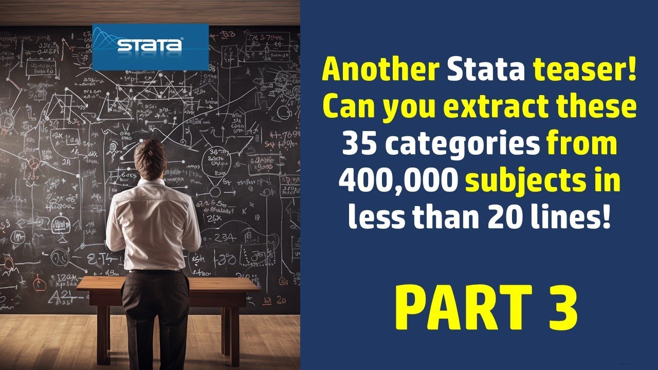 PART 3:  How do you solve his #Stata challenges with less than 20 lines?