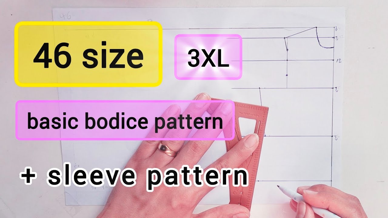 🟣 basic bodice pattern for 46 sizes|plus size pattern|3XL bodice pattern|sewing faima