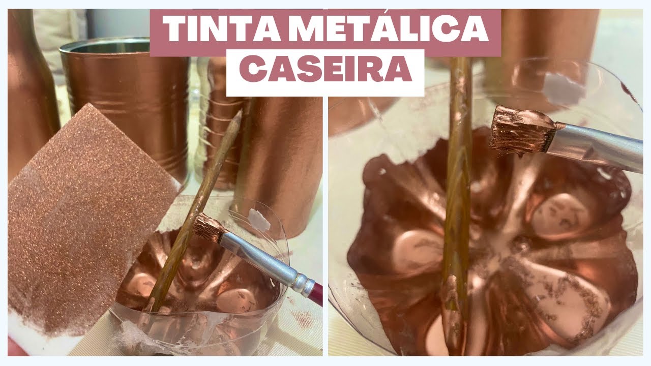 COMO FAZER TINTA METALICA ROSE GOLD  | FAÇA VOCÊ MESMO DIY