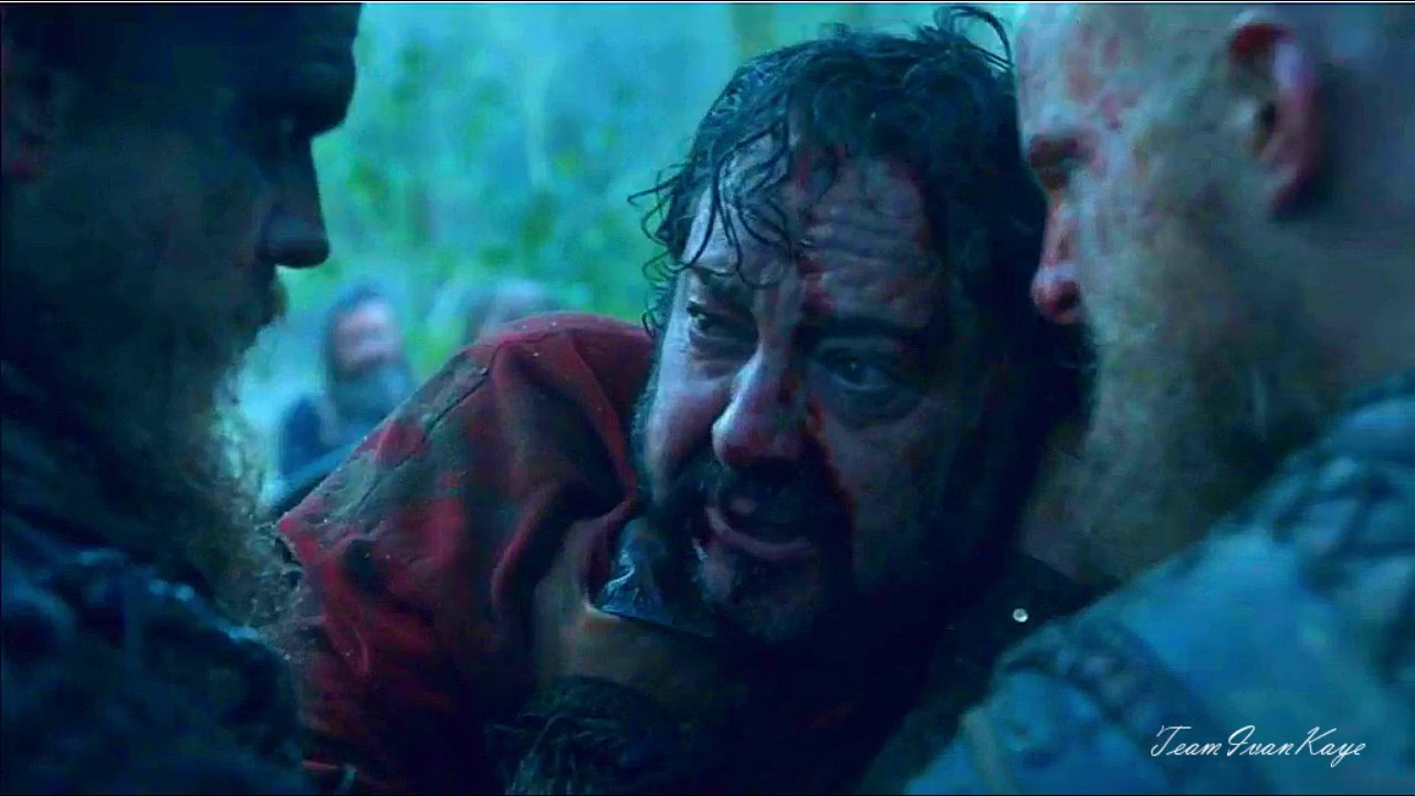 Ivan Kaye showing King Aelle totally broken & utterly intimidated in Vikings - Revenge - 4x18