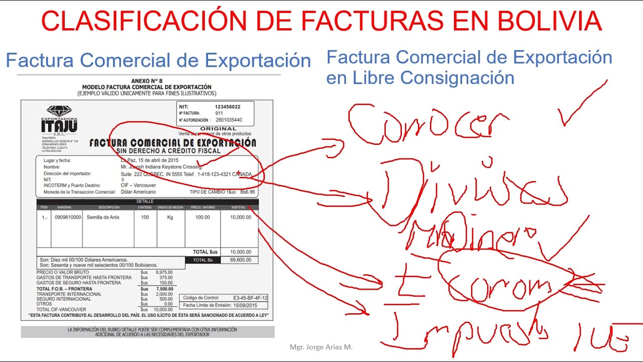 Factura Comercial de Exportación