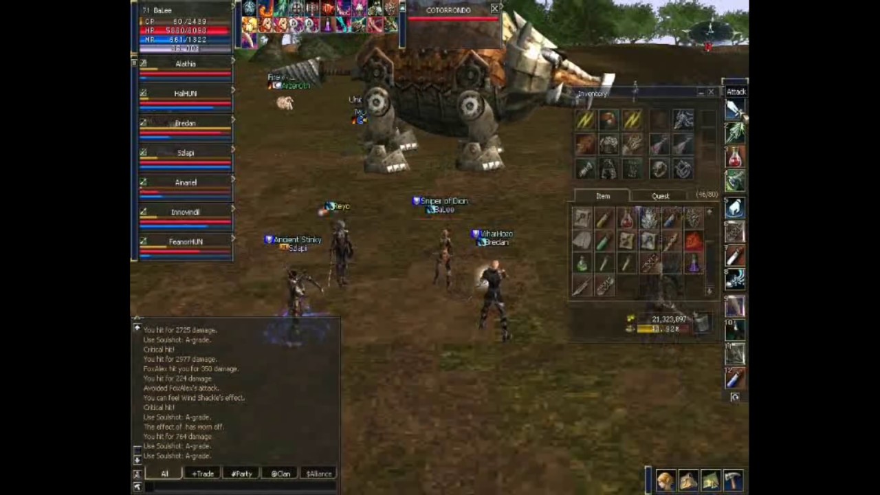 1Dragon Network Lineage 2, infinity 5x - Fraternity mid 2006 siege defense, by BaLee