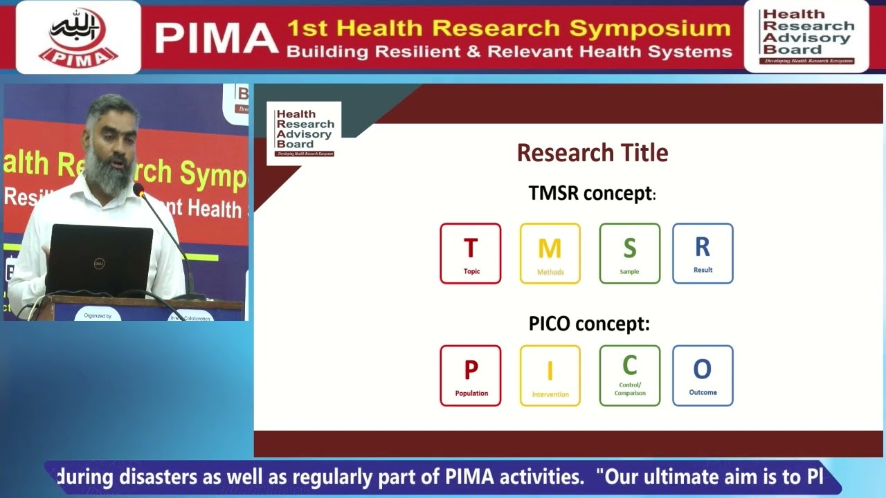 Dr. Nizamuddin | PIMA 1st Health Research Symposium 2025 | Building Resilient Health Systems