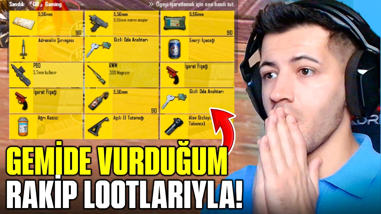 GEMİDE VURDUĞUM RAKİP LOOTLARIYLA WİN ALMAK? Pubg mobile