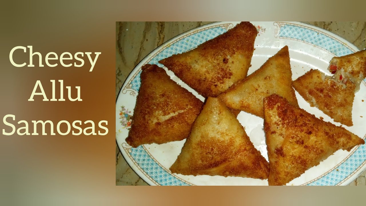 Cheesy allu samosa try at home delicious recipe #ramadan recipe@FoodDairy_z5z8b  