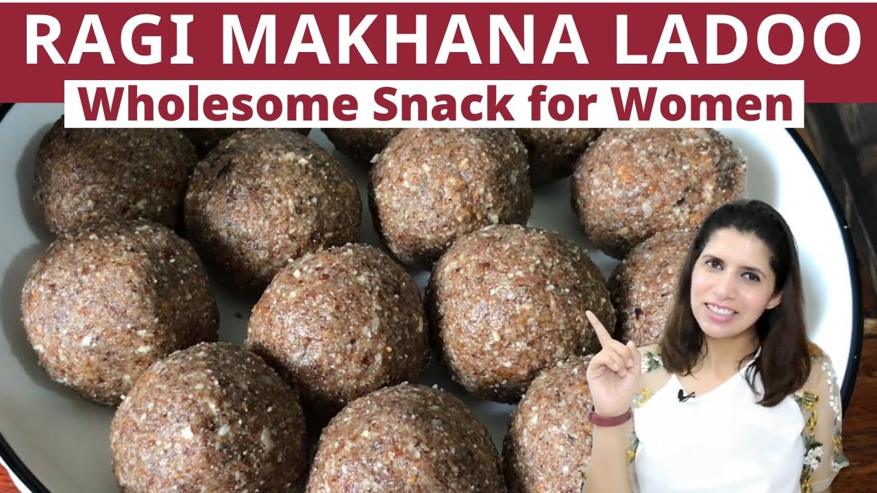 Ragi Makhana Ladoo | Полезный перекус для женщин | Перекус для похудения.