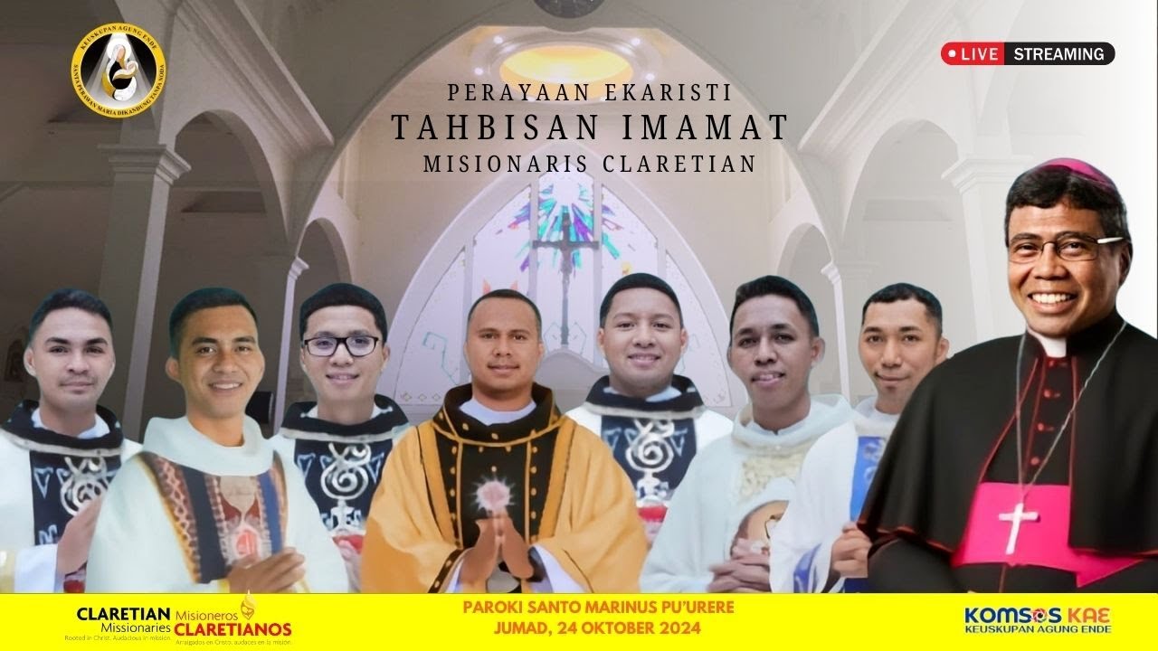 PERAYAAN EKARISTI TAHBISAN IMAM MISIONARIS CLARETIAN PAROKI ST. MARINUS PURERE | 24 OKTOBER 2025
