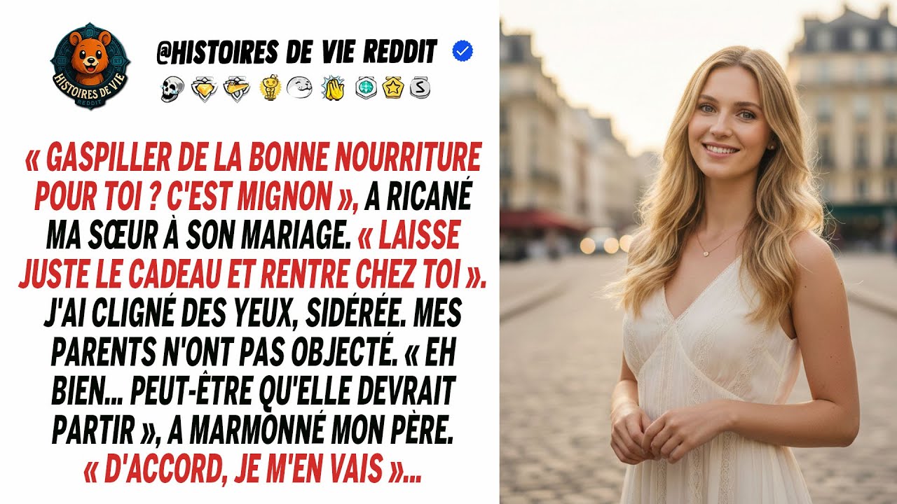 Ma sœur m'humilie à son mariage, mes parents la soutiennent. Mais le reste de la famille...