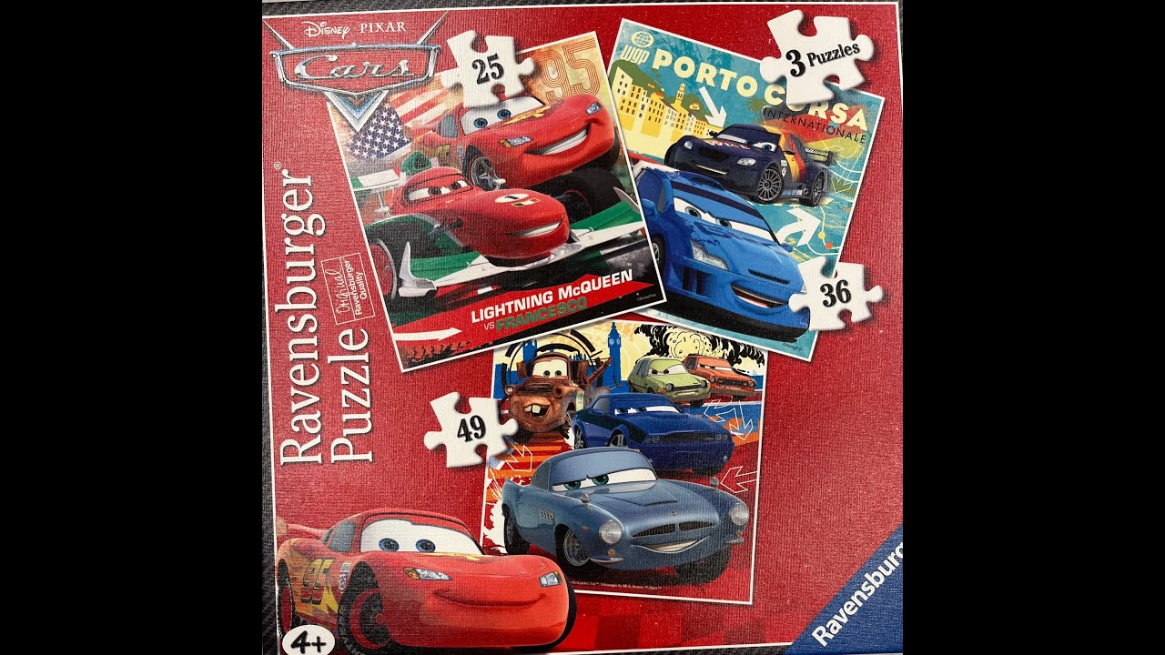 Mcqueen Lightning Puzzle New Unboxing playing for kids 3 in 1 Ravensburger 25-39 pieces