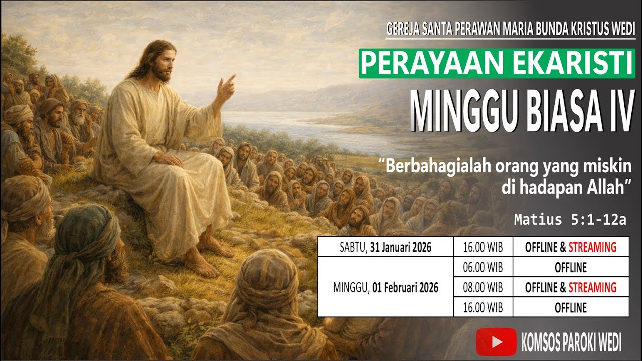 🔴 PERAYAAN EKARISTI MINGGU BIASA IV l 01-02-2026 l 08.00 WIB