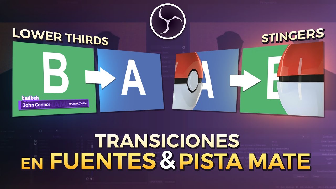 Cómo usar transiciones en fuentes y stingers con pista mate - Novedades en OBS Studio 27