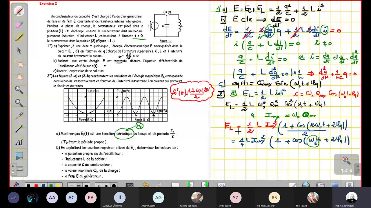 exercice oscillations libre non amortie