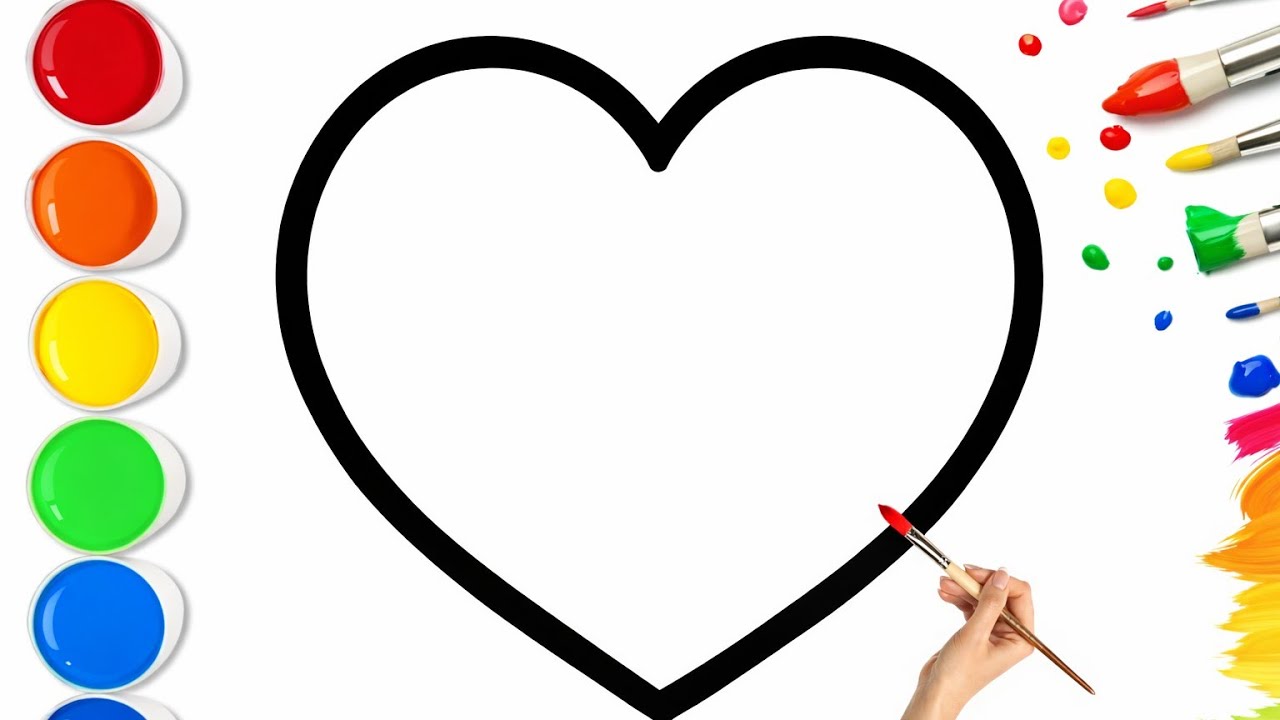 How To Draw a Rainbow Heart Easy | Step by Step Drawing