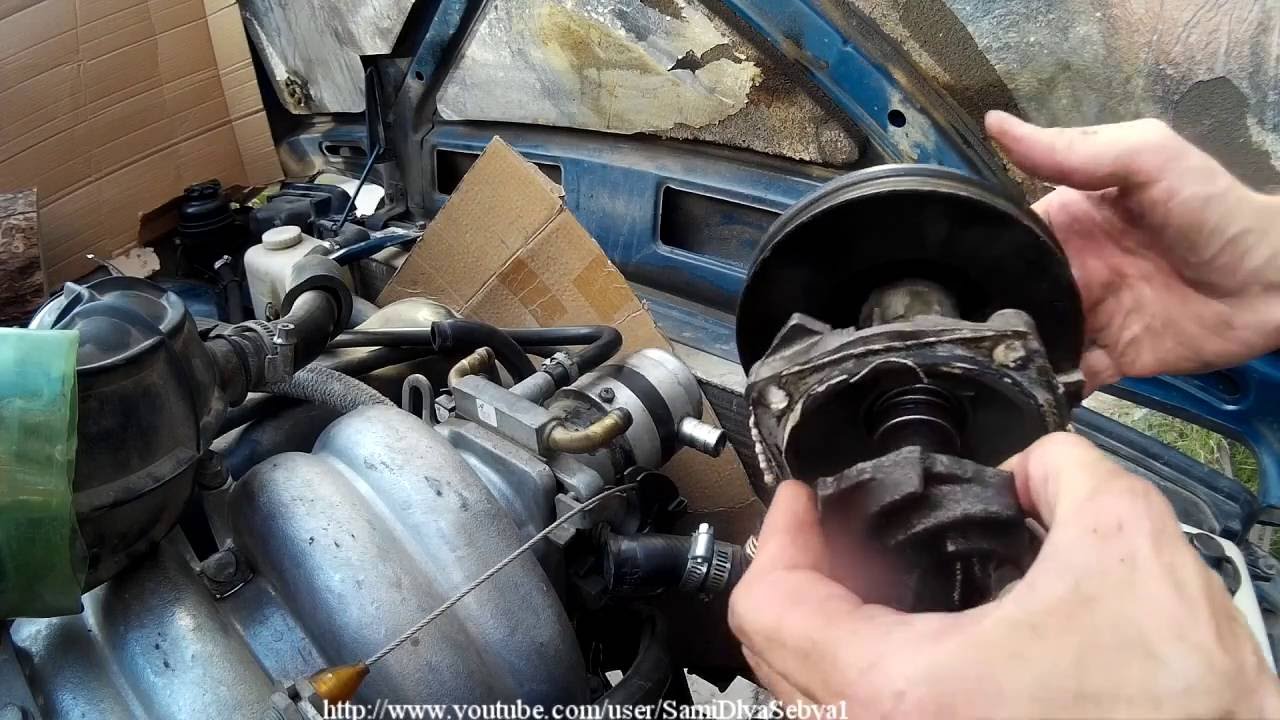 Car Repair. Water Pump Replacement SUV. How To Install Replace Water Pump Car Lada Niva 4x4 1-s