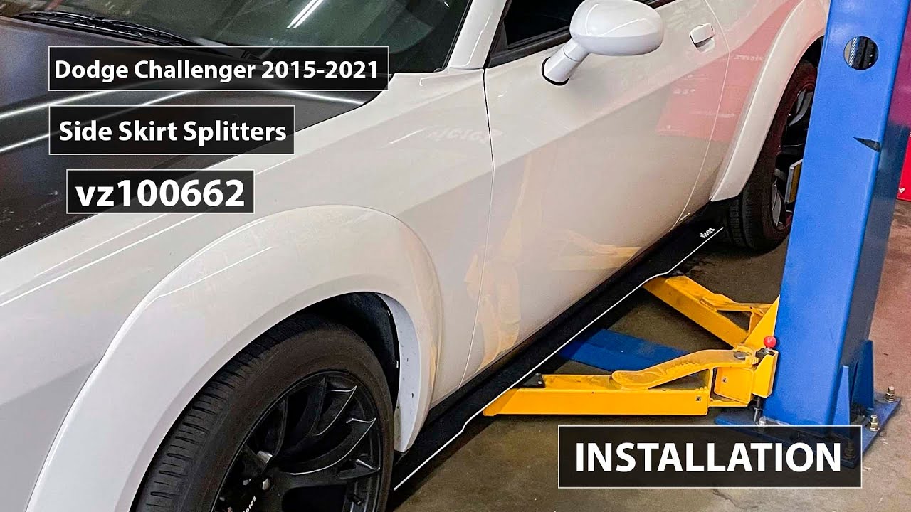 Vicrez VZ Style Side Skirt Splitter vz100662 | Dodge Challenger 2015-2023 Installation