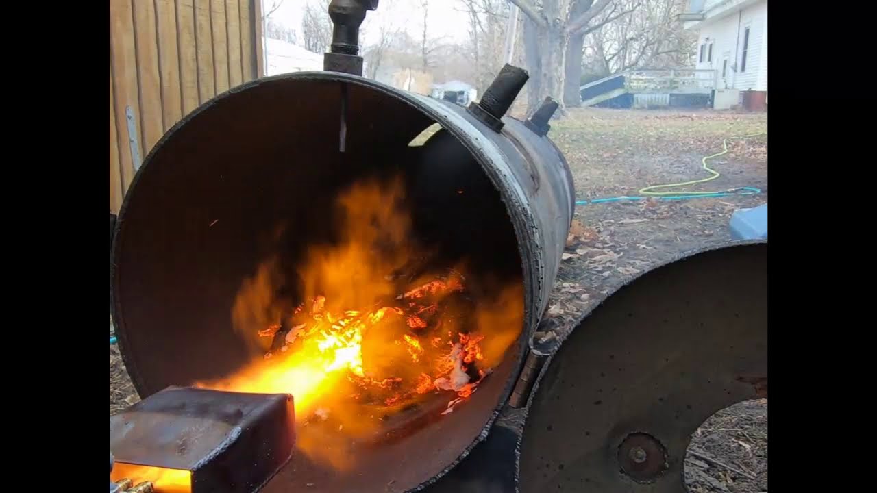 Pig and Chicken Incinerator Burner  Double barrel Godzilla