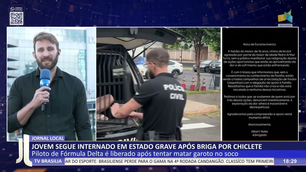 JL - Jovem segue internado em estado grave ap&oacute;s briga por chiclete