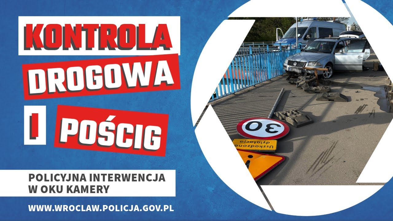 Wrocławscy policjanci zatrzymali po pościgu pirata drogowego