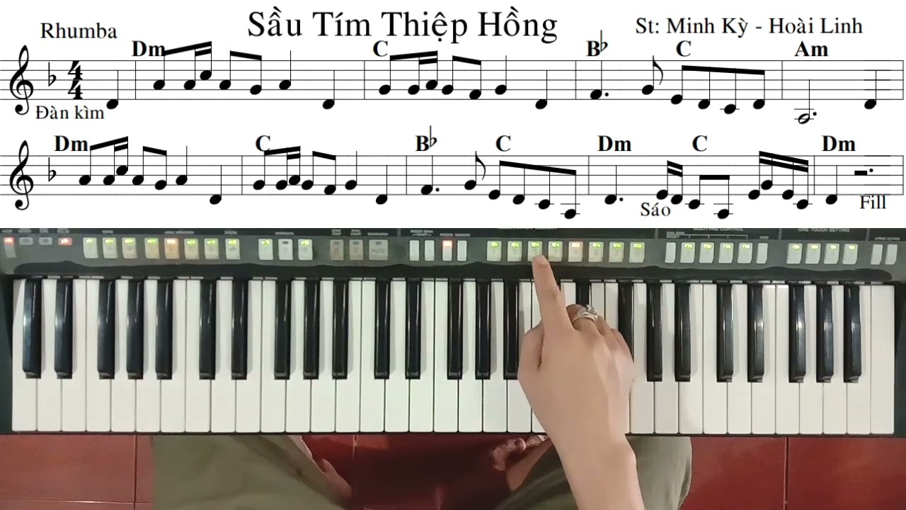 Bài: SẦU TÍM THIỆP HỒNG | St: Minh Kỳ - Hoài Linh | Hướng Dẫn Đệm Hát | Ku Tèo Piano.