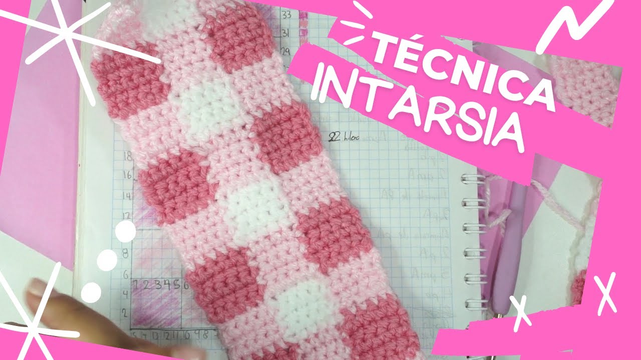 Cuadros de crochet con técnica intarsia / ideal para suéter, bufandas, chalecos etc