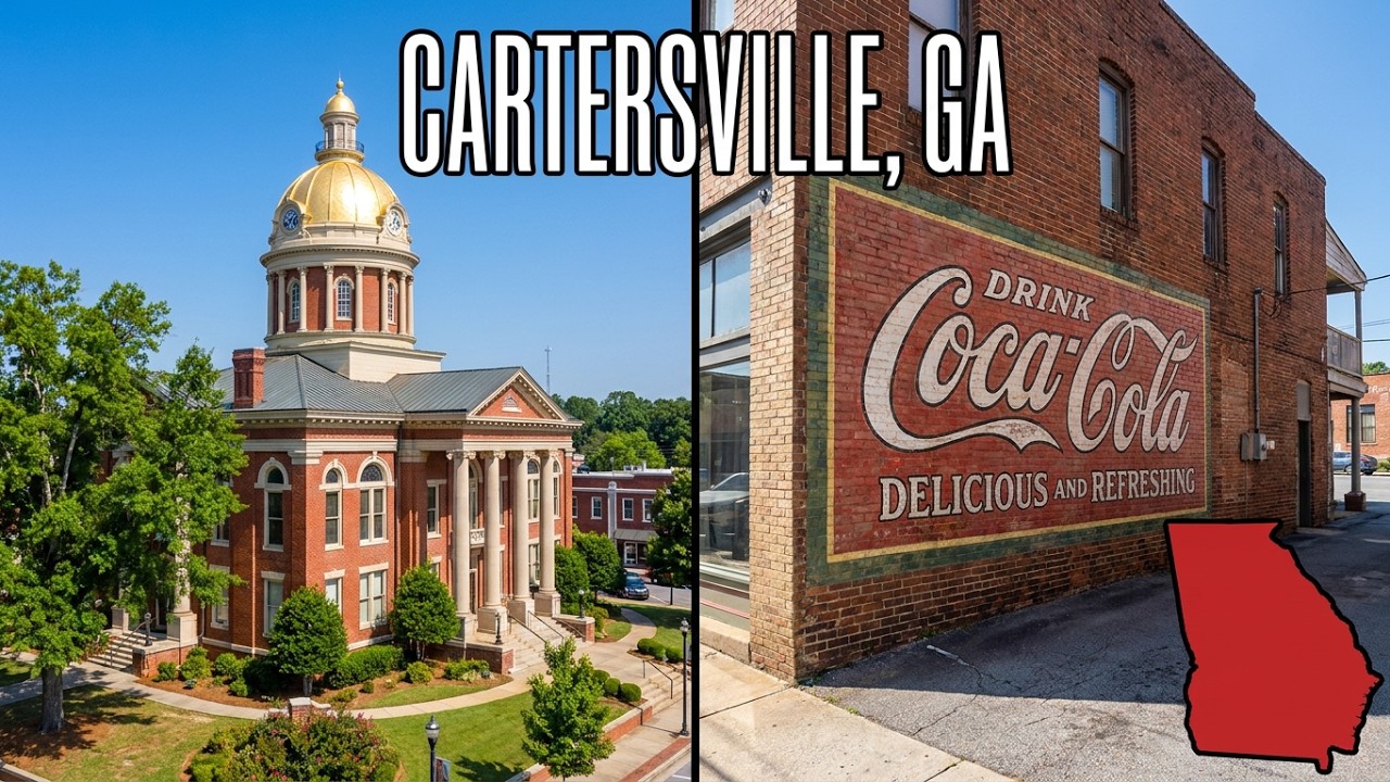 Cartersville, Georgia I Downtown I Railroad City I Metro Atlanta I 4K