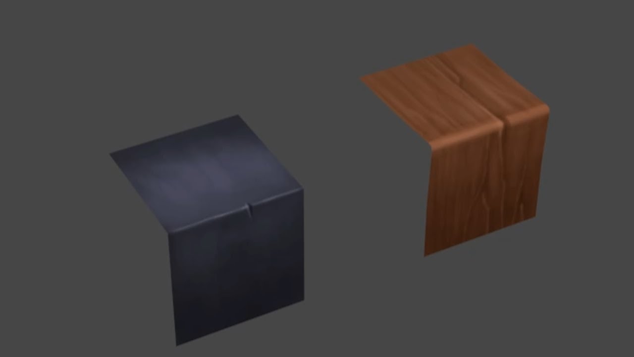 나무, 금속 질감 그리기 Hand Painted Texture