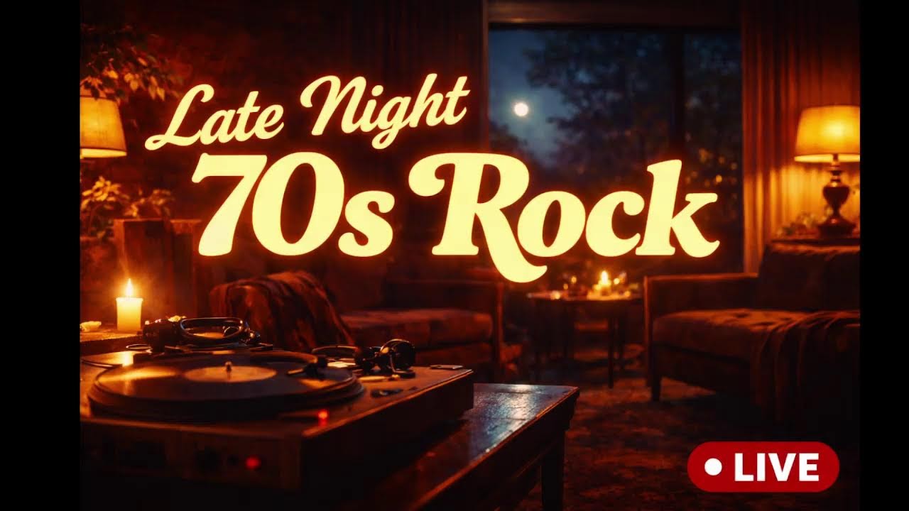 🔴 Relaxing 70s Rock Jams 🌙 Late-Night Vintage Groove (Live)