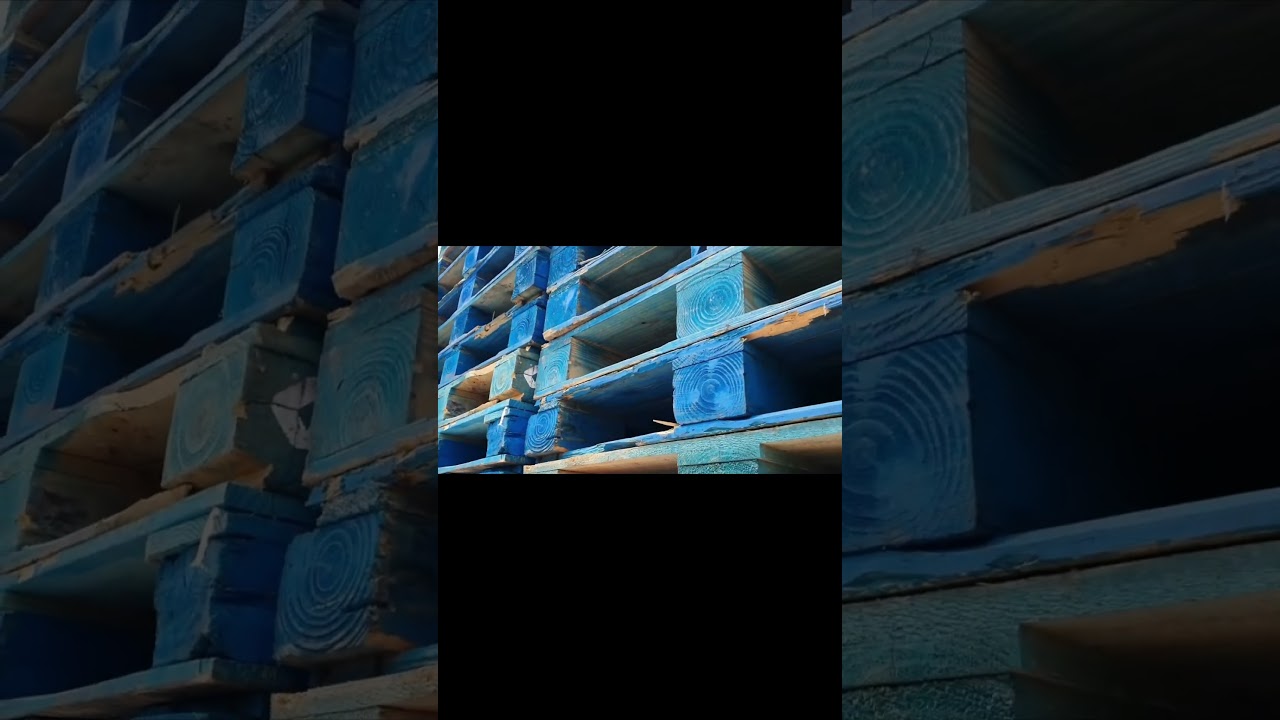 Loading blue pallets on a flatbed is NOT a good idea!