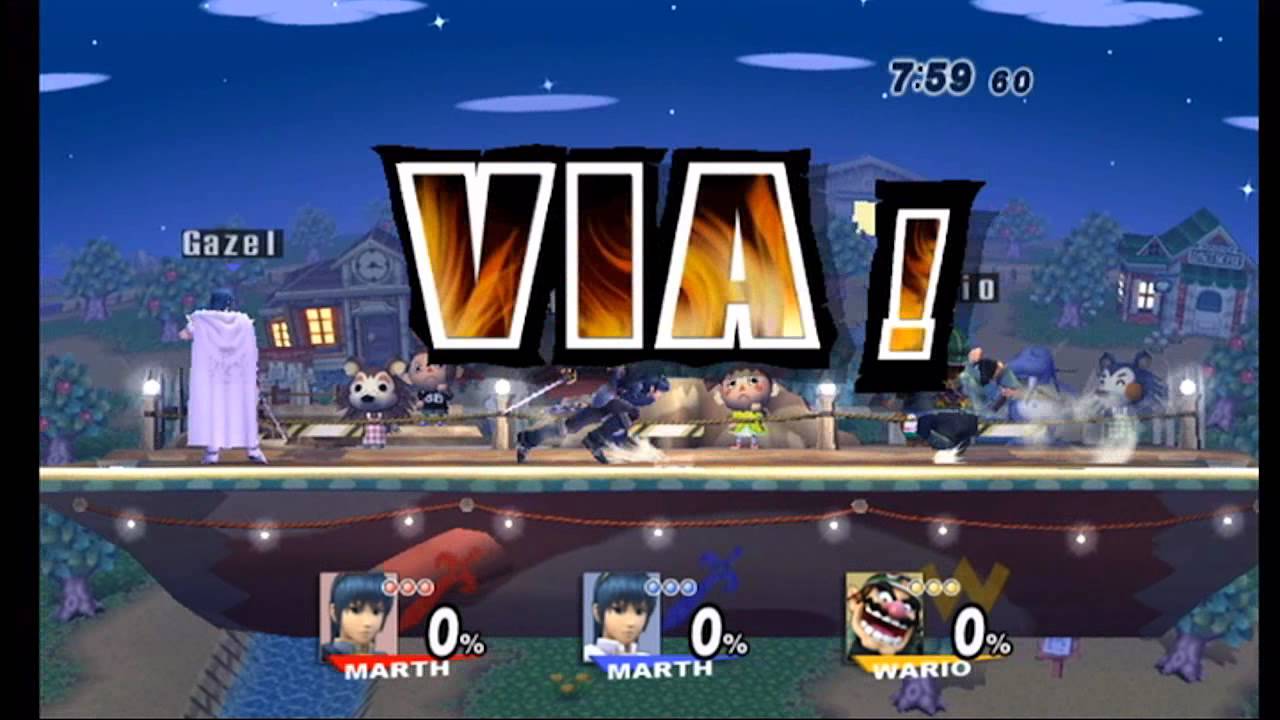 SSBB - Wifi Match #11 - fabry90 vs Gazel vs Wario