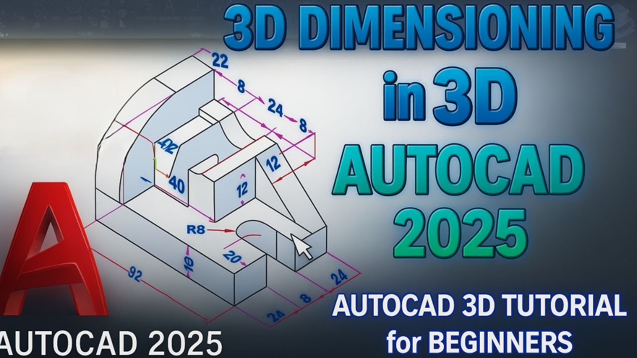 Как наносить размеры в AutoCAD 3D | Учебное пособие по 3D-измерениям в AutoCAD 2025 для начинающих