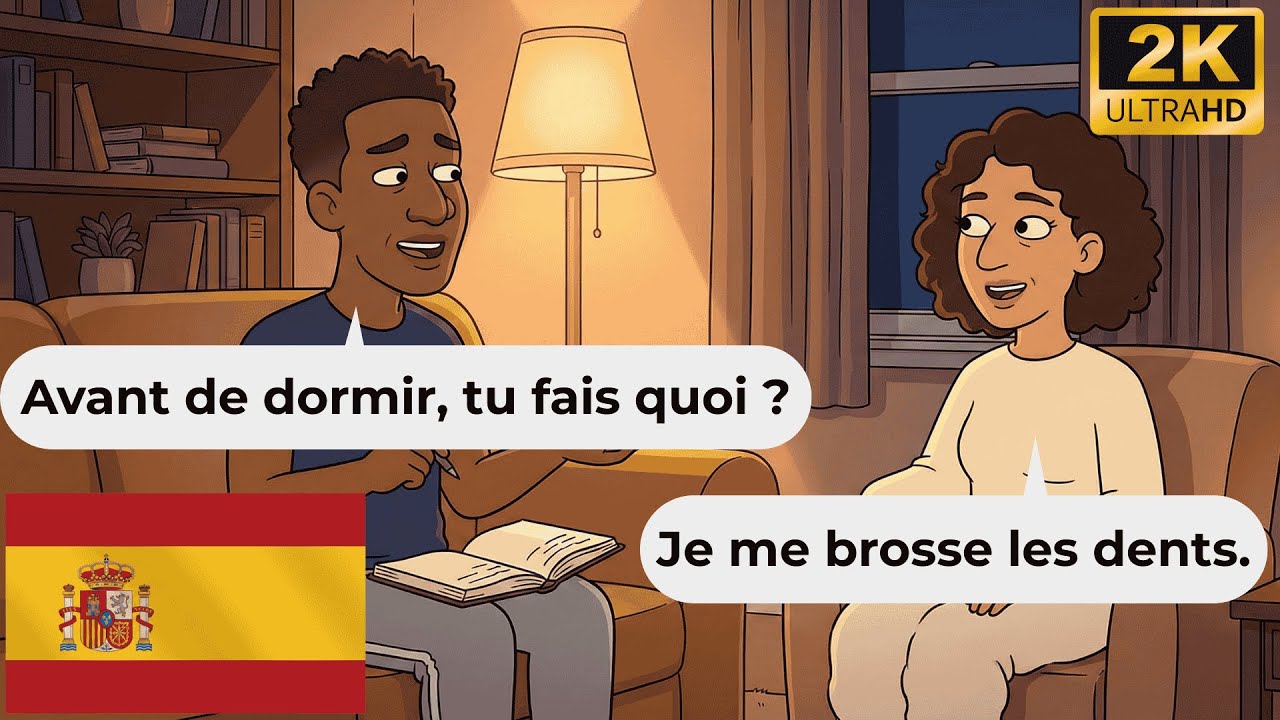 6 Daily Routine Conversations in French | DELE A2 Listening Practice