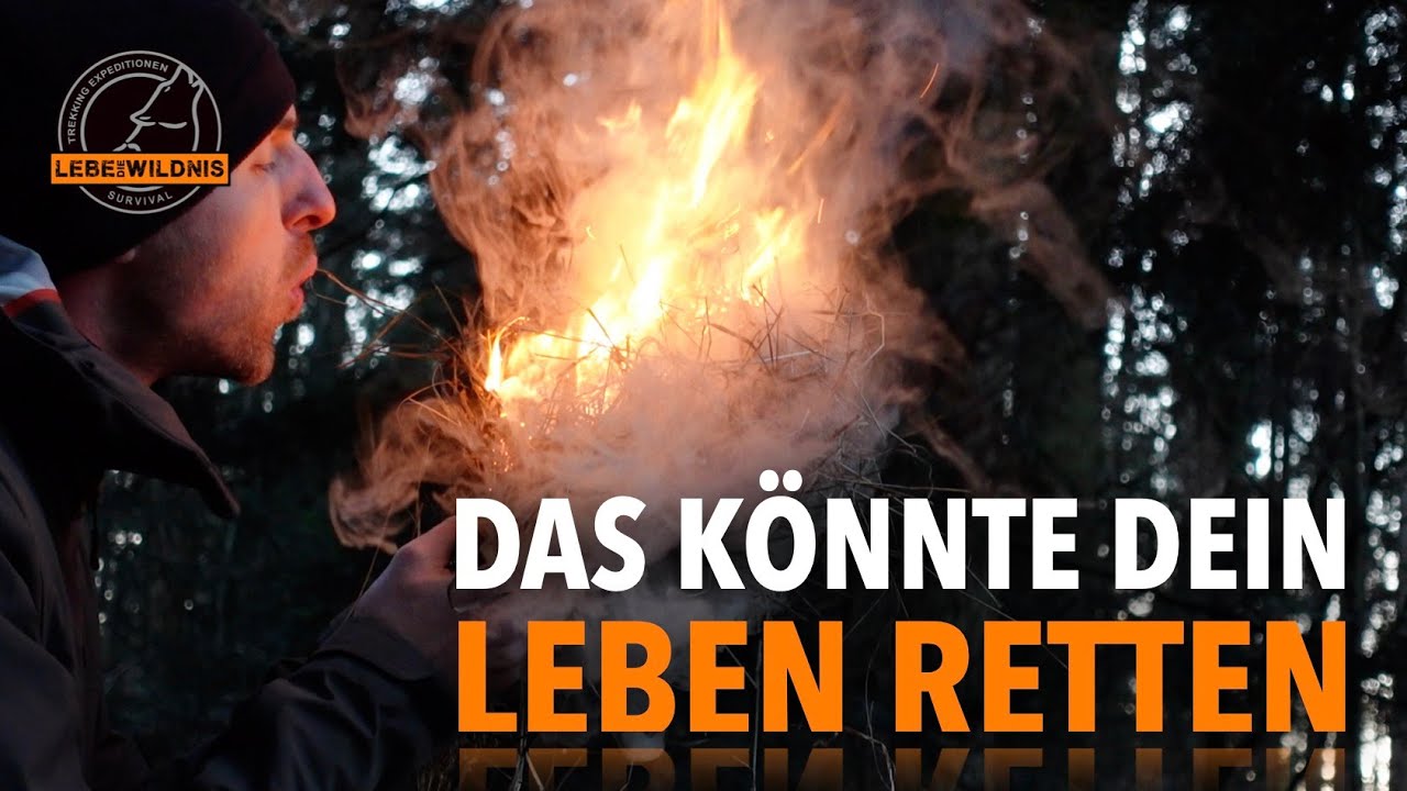 FEUERBOHREN ohne Vorbereitung - Alles frisch gesammelt | Feuer machen Survival, Reibungsfeuer
