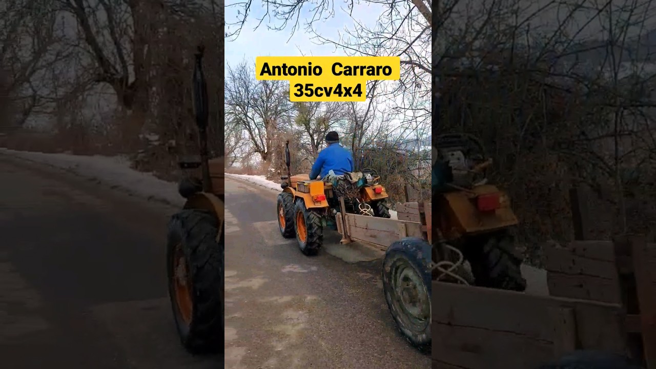 Antonio Carraro 4x4 cu remorca #mxc #tractor