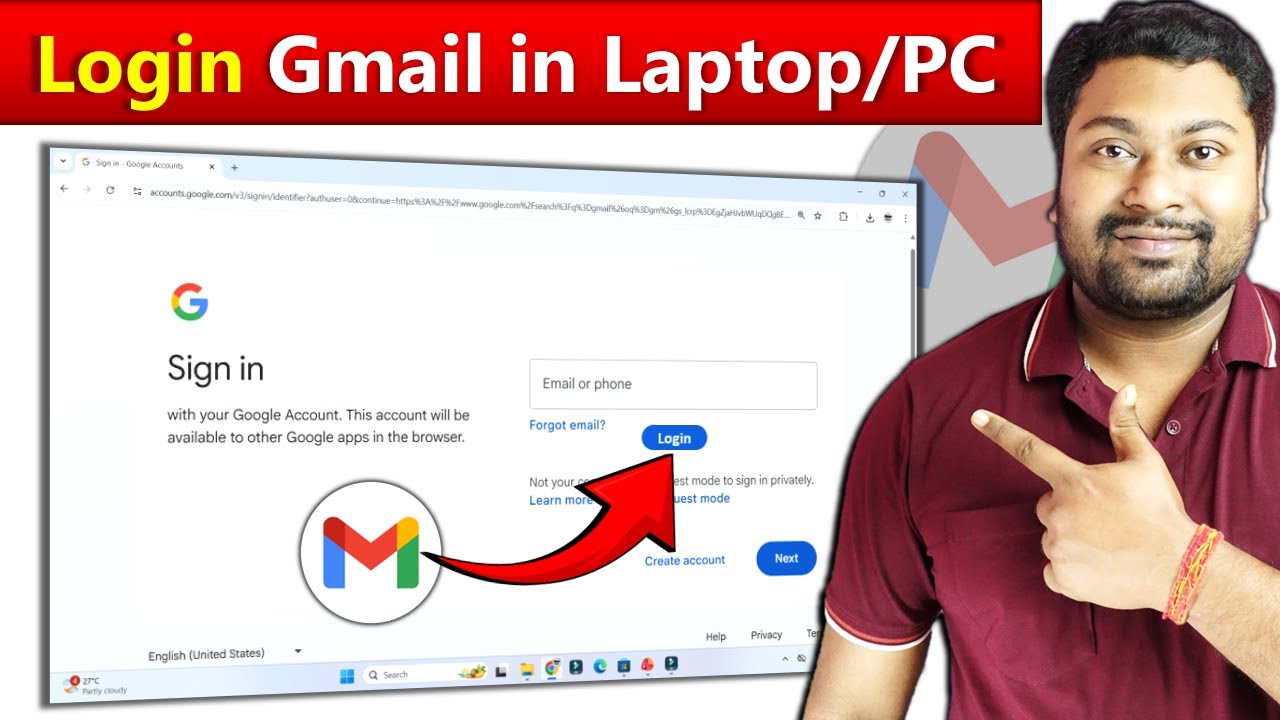 laptop me gmail account kaise open kare | laptop me gmail login kaise kare | login gmail in laptop