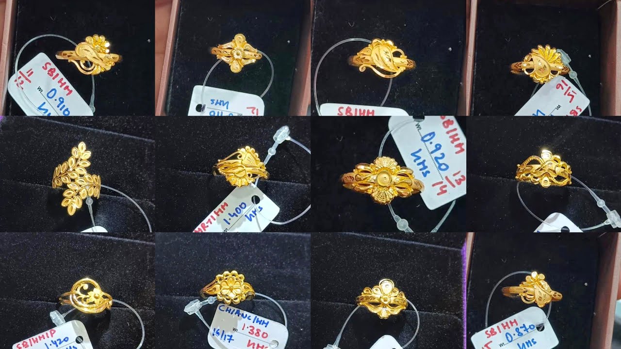 Gold Ring designs for women |1 Gram Gold Ring Designs |Gold ring designs for women simple ||