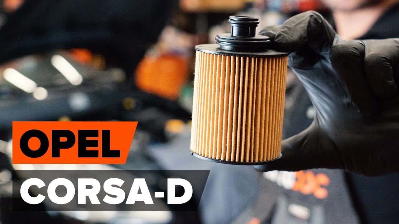 How to change oil filter and engine oil on OPEL CORSA D [TUTORIAL AUTODOC]