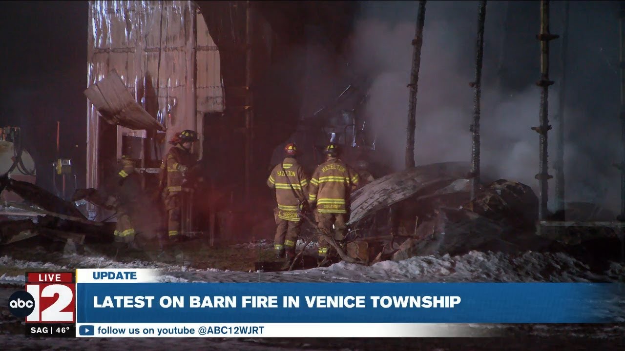 Massive barn fire at Taylor Farms causes major property damage, no injuries