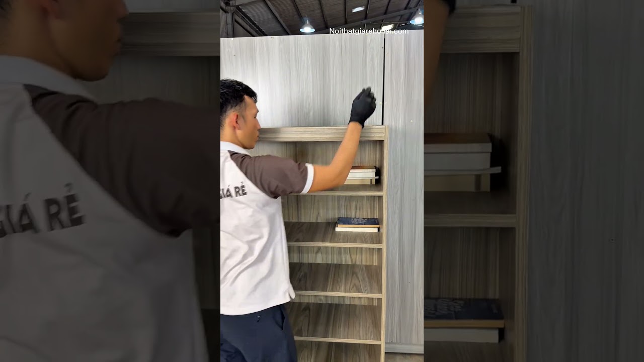 DIY Furniture Hack &ndash; Hidden Storage Behind a Bookshelf #SecretStorage #HomeHacks #DIYProjects #ASMR