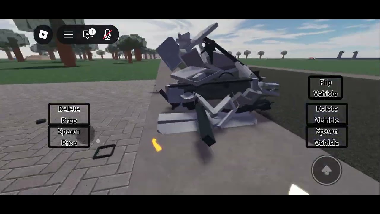 Driving some vehicles in crashing game  (roblox)￼￼