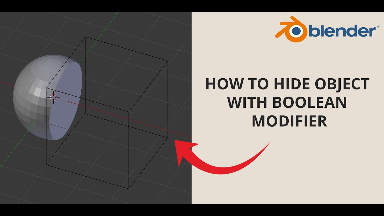 How to hide object with the help of Boolean modifier | Joel Manore || Blender tricks #blender