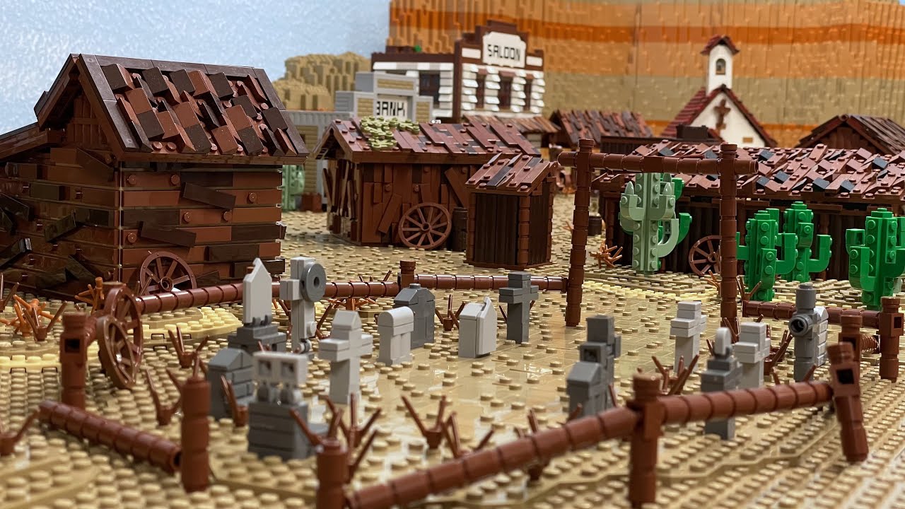 Eisenbahnstrecke und Friedhof - Lego Western Welt Teil 26.
