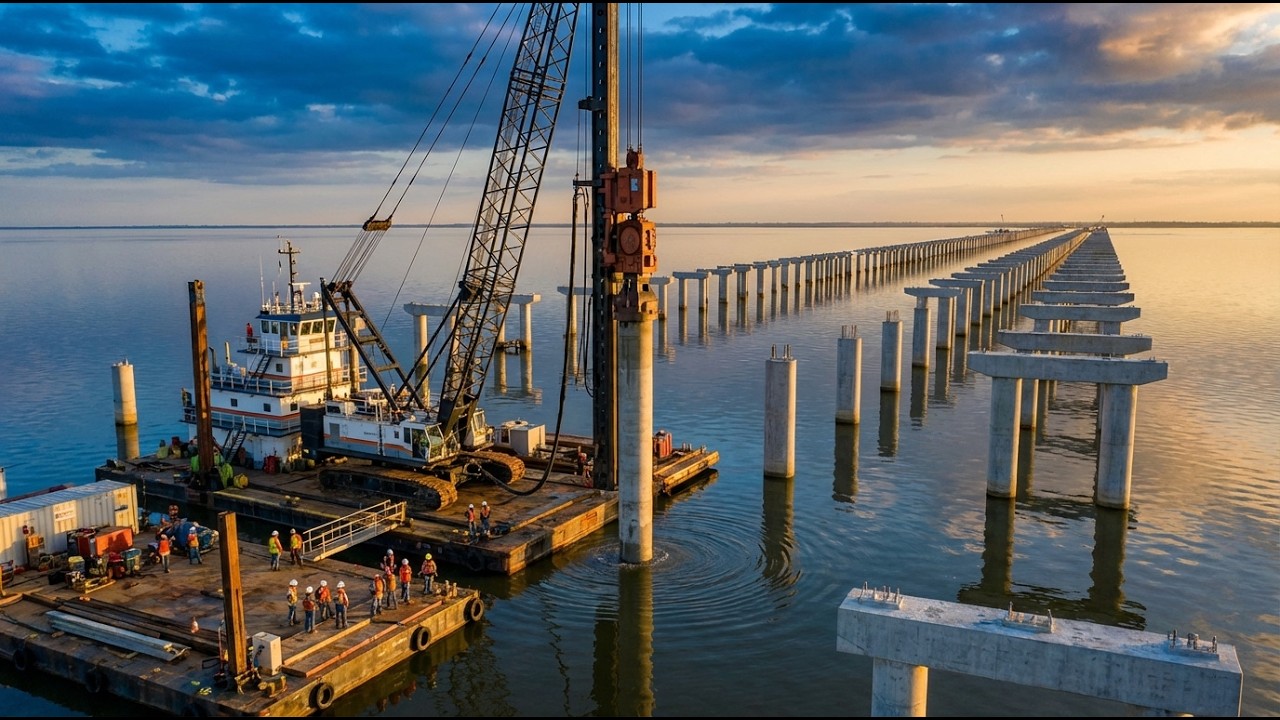 67 How the Lake Pontchartrain Causeway Was Built – Inside the World’s Longest Overwater Bridge