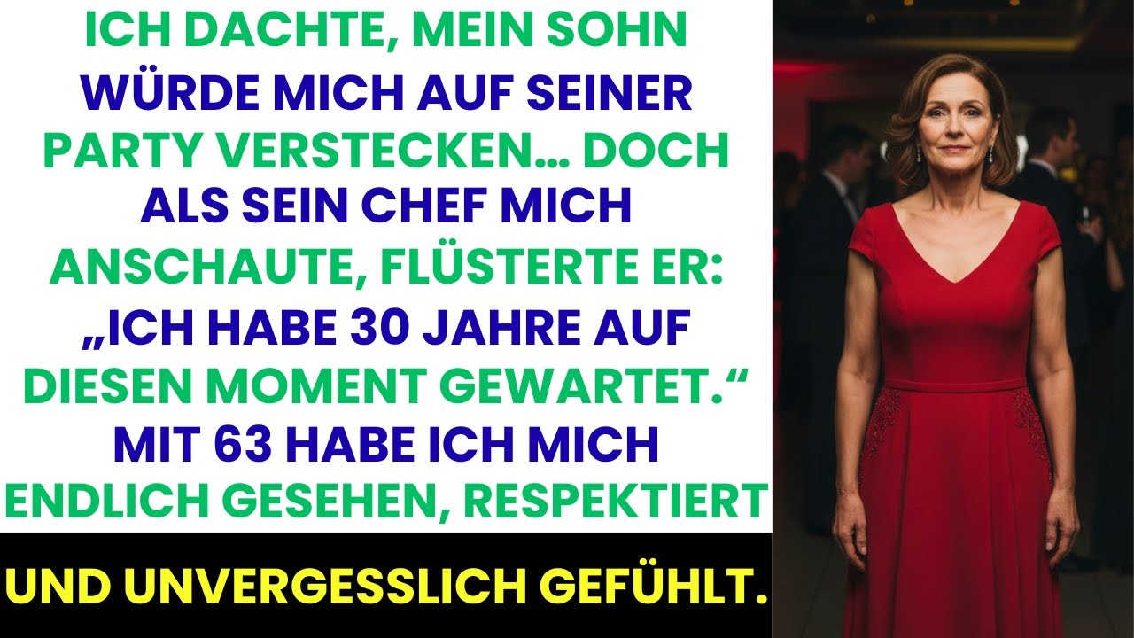 Mein Sohn versteckte mich heimlich auf der Party – doch sein Chef wartete 30 Jahre.