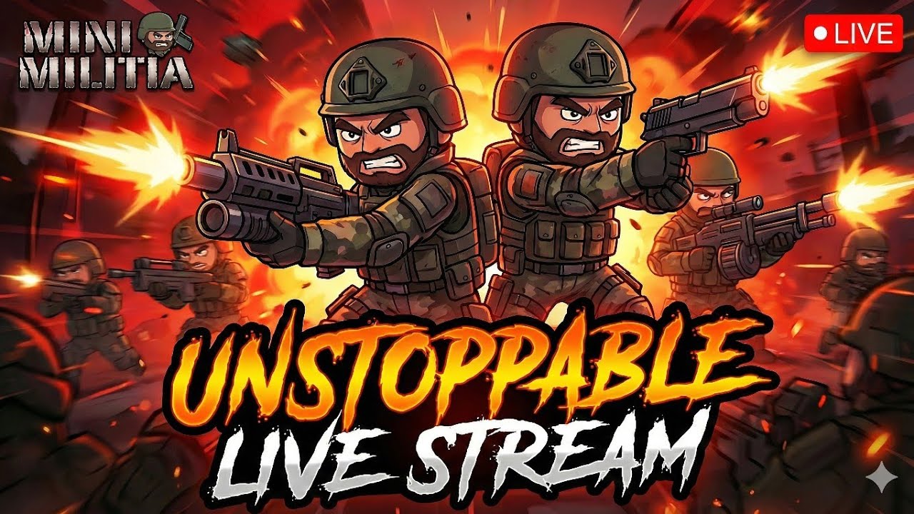 🔴 UNSTOPPABLE Mini Militia Live Stream! 🚀 Rushing & Room Matches #minimilitia 