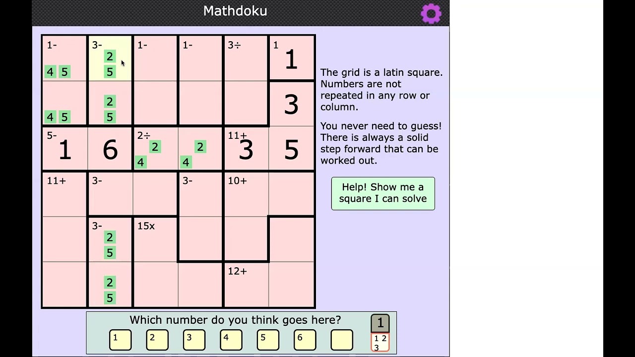 Mathdoku demo