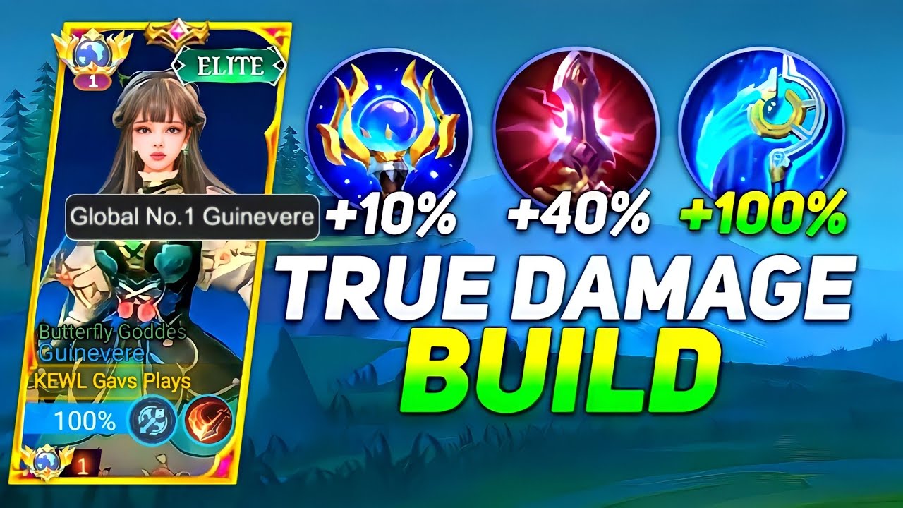 GUINEVERE TRUE DAMAGE BUILD IS TOTALLY OP!! ( Guinevere best build 2023 )