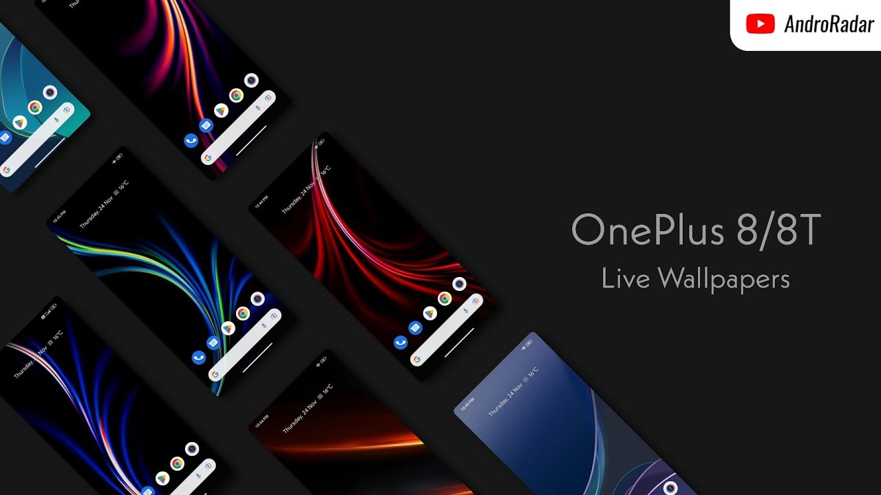 OnePlus 8/8T Live Wallpapers for any Android &bull; OxygenOS &bull; @Andro_Radar