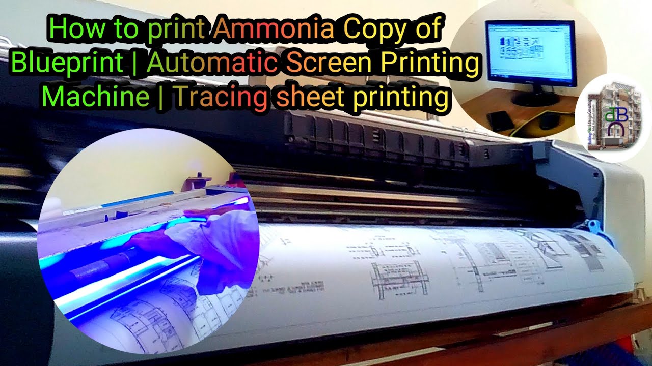 How to print Ammonia Copy of Blueprint | Automatic Screen Printing Machine | Tracing sheet printing