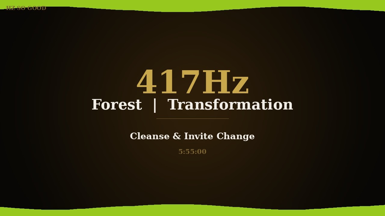 417Hz Forest| Black Screen Solfeggio Sleep Meditation Hz So Good